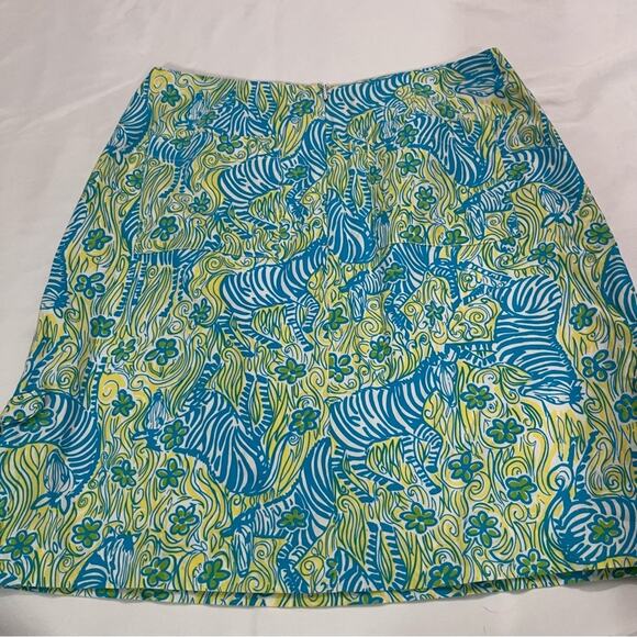 Vintage Lilly Pulitzer Zebra Floral Print Mini Skirt Feminine Size 6 Girly - Picture 4 of 10